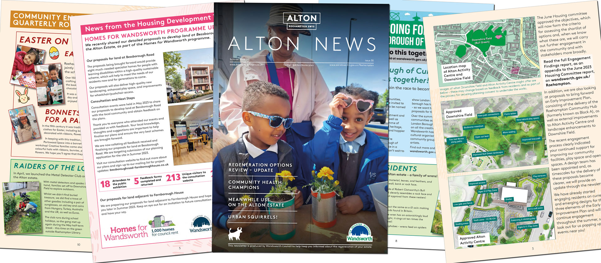 An image showing some of the pages of Alton News, Issue 35.